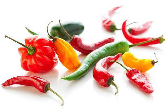Big Pack of Hot Pepper Seeds - 4 Types - Jalapeno Pepper, Habanero Pepper, Long Cayenne Red Pepper and Anaheim Chili. Made in USA