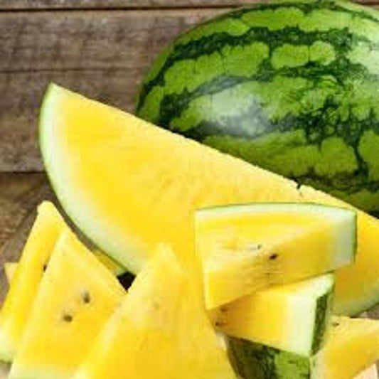 Heirloom Yellow Watermelon Seeds - Grow Exotic Yellow Watermelons, Delicious - Made in USA, Ships from Iowa.