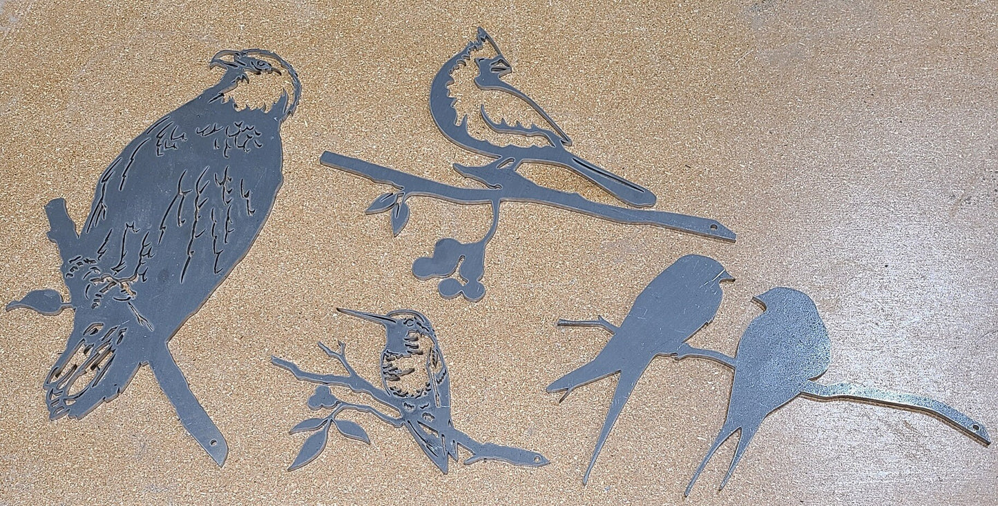 Love Birds on a Branch - Metal Art - Made in USA