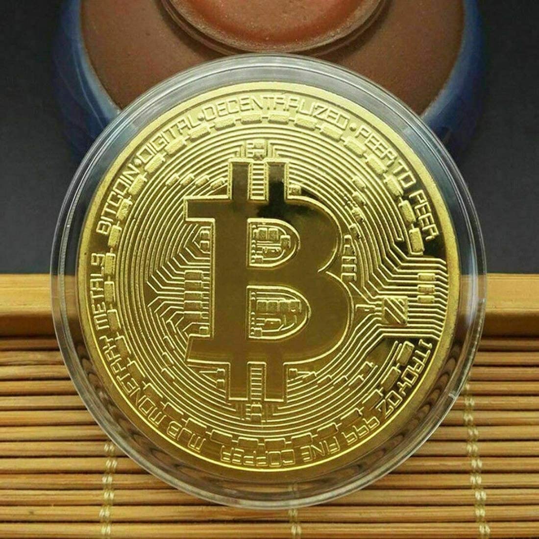 4 Bitcoin Gold Coins - BTC Limited Edition Collectible Coins - 4 Pcs. Commemorative Coinswith Cases