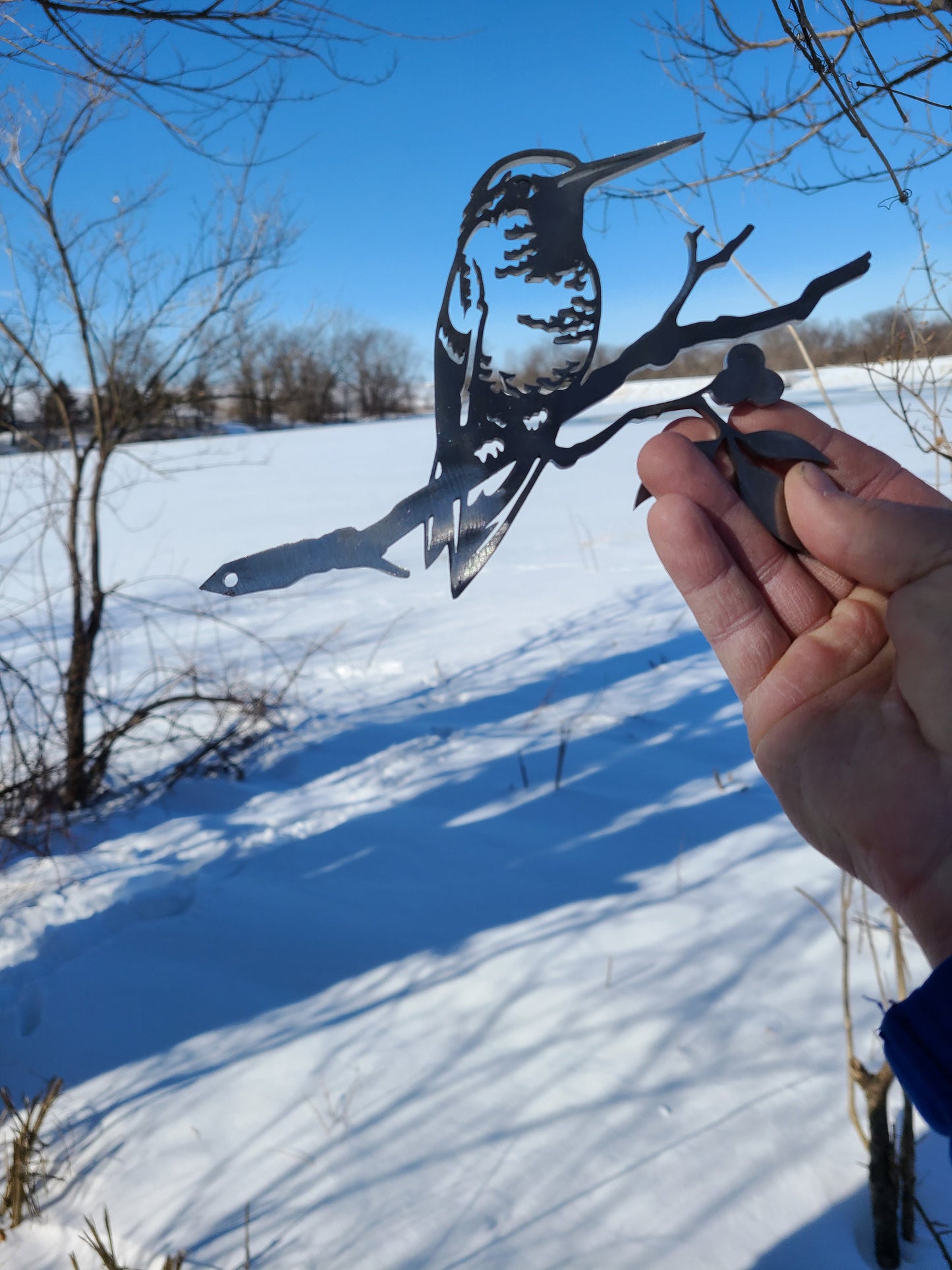 Hummingbird Metal Art - Made in USA - Garden Sculpture