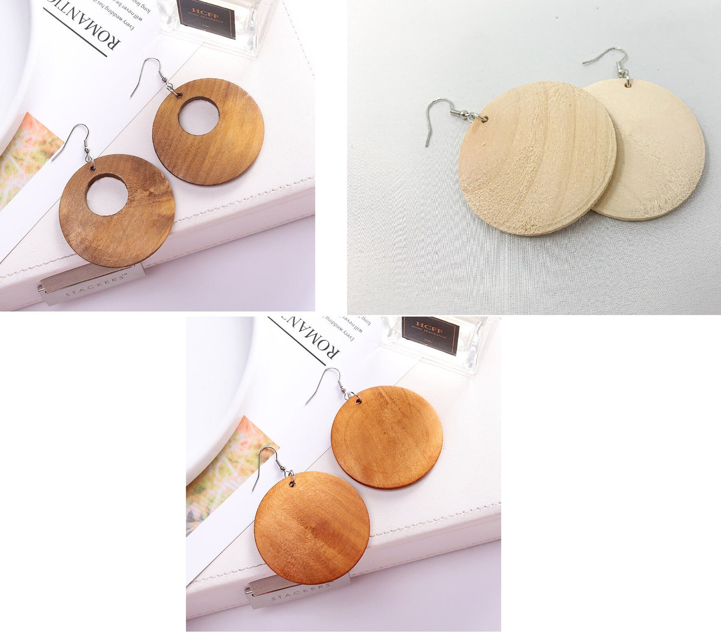 Real Wood Boho Earrings - Trendy Natural Earrings - 2 Inch Raw Wood Earrings