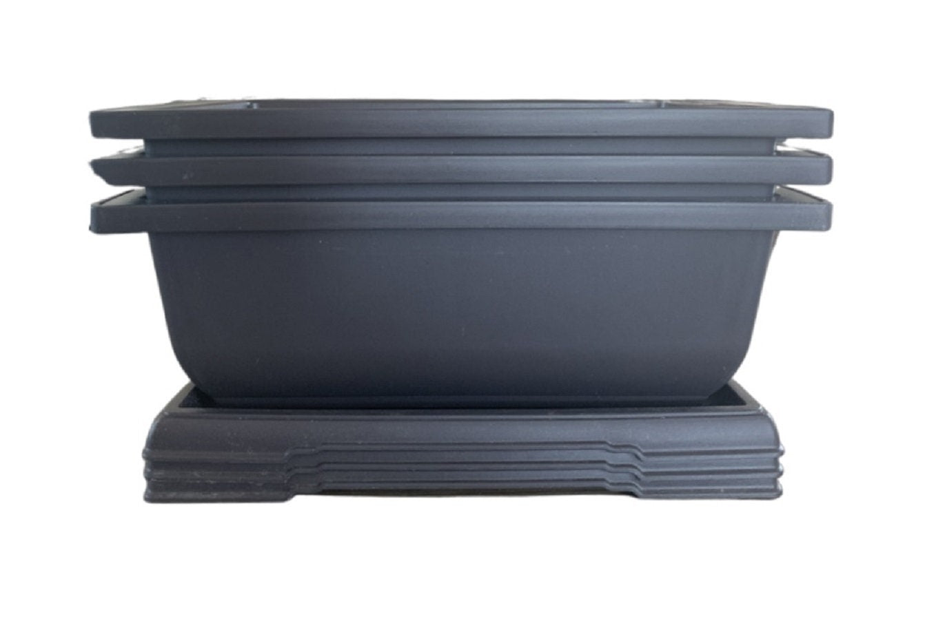 XL Bonsai Pots - 3 Pack - 11 inch. Drip Trays Included