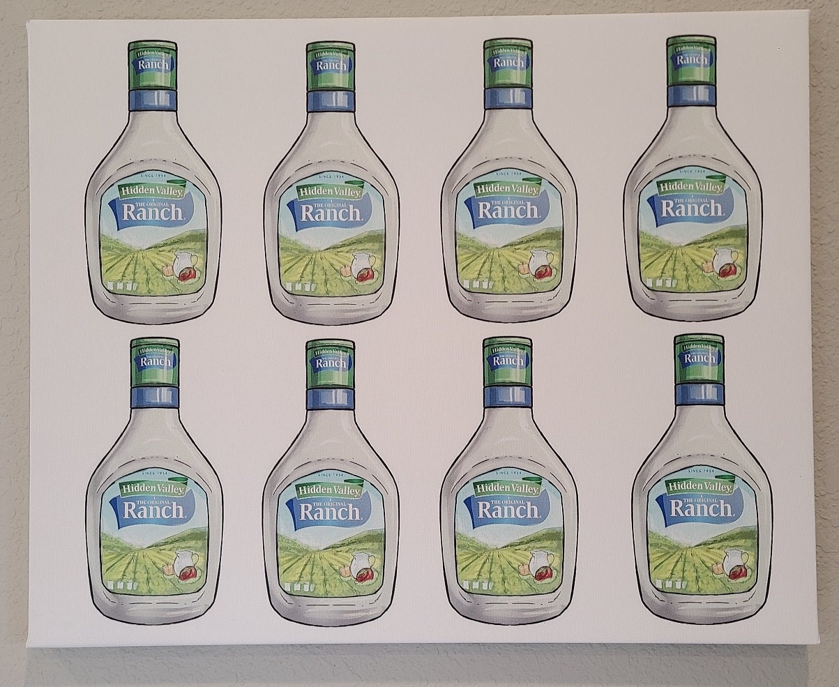 Ranch Warhol Canvas - Ready to Hang - Pop Art for Serious Ranch Dressing Lovers