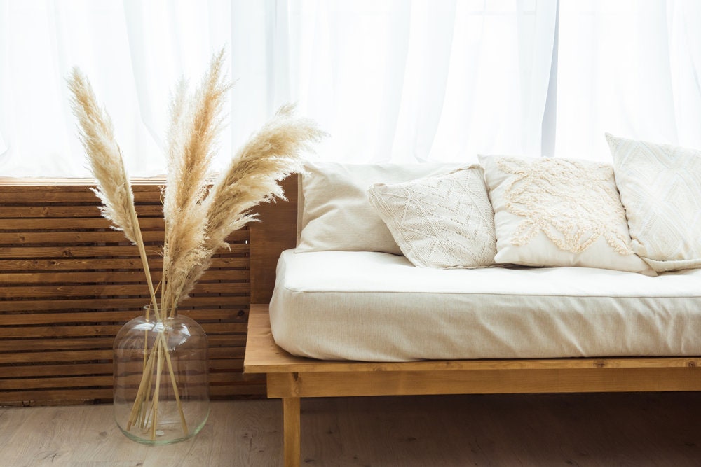 50 Real Pampas Grass Stalks 5 Feet Tall - 100% All Natural, Grown and Shipped from Iowa, USA. - Vase Filler, Wedding Decoration