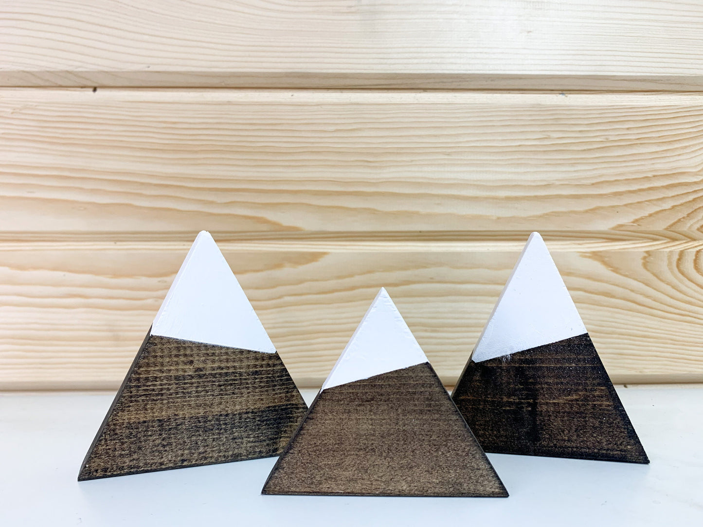 3 Mountain Shelf Decor Pieces | Shelf Decor Nursery | Mini Wood Mountain | Wood Mountain Decor | Adventure Mountain Shelf Stand