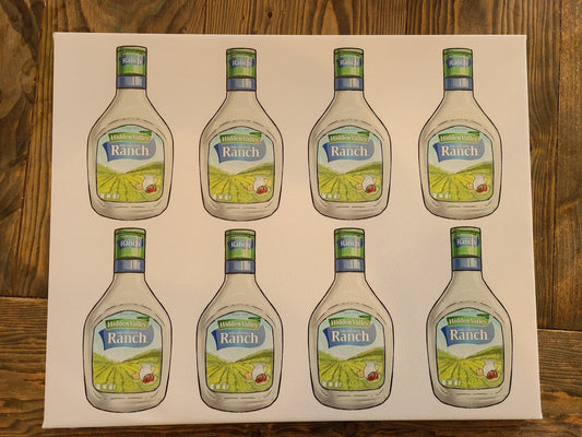 Ranch Warhol Canvas - Ready to Hang - Pop Art for Serious Ranch Dressing Lovers