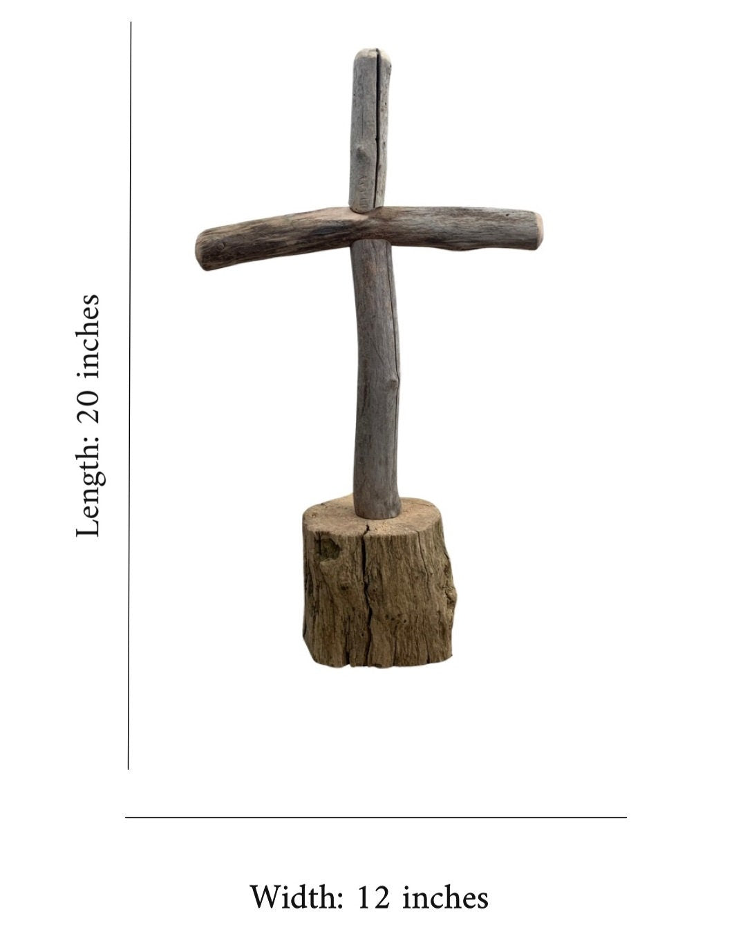 Old Rugged Cross - Driftwood Cross, 20 Inches Tall