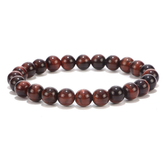 Tigereye Bracelet - Precious Gemstone Unisex Bracelet - 8mm Stones