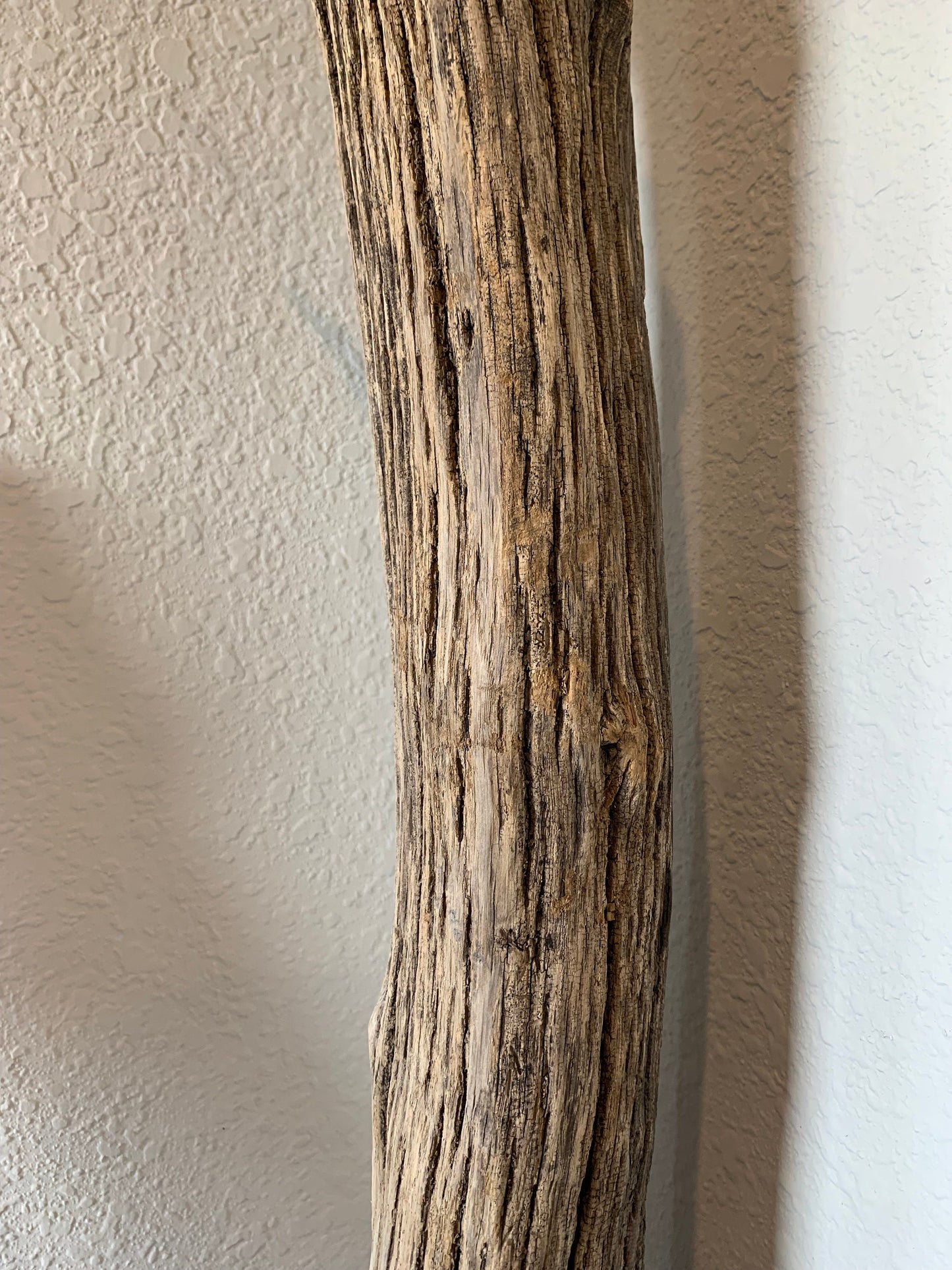 Thick Groot Textured Driftwood Pole - Hardwood Driftwood with Beautiful Lines