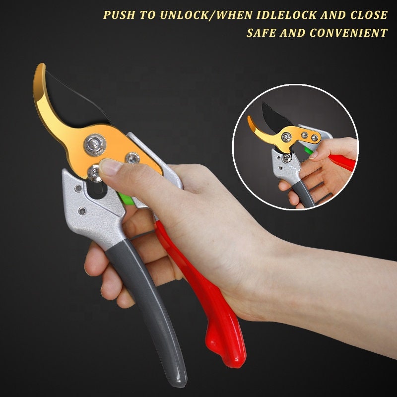 Heavy Duty Garden Bypass Shears - Cut up to 1 Inch