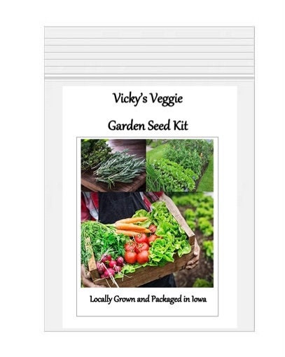 Vicky's Veggie Garden Seed Kit | 12 Different Vegetable Seed Packets - One Click Garden - Made in USA, Ships from Iowa. Grow Your Own Garden