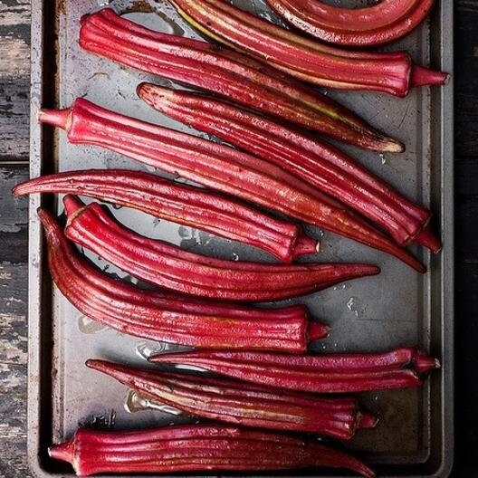 Red Burgundy Okra Seeds, 100 Heirloom Seeds Per Packet, Non GMO Seeds, Abelmoschus esculentus - Made in USA, Ships from Iowa.