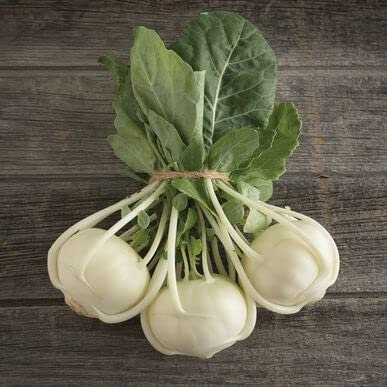 50+ Pure White Kohlrabi Seeds for Planting - Beas Kohlrabi